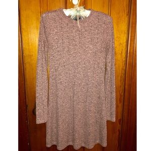 TOPSHOP Long Sleeve Mini Skater Dress